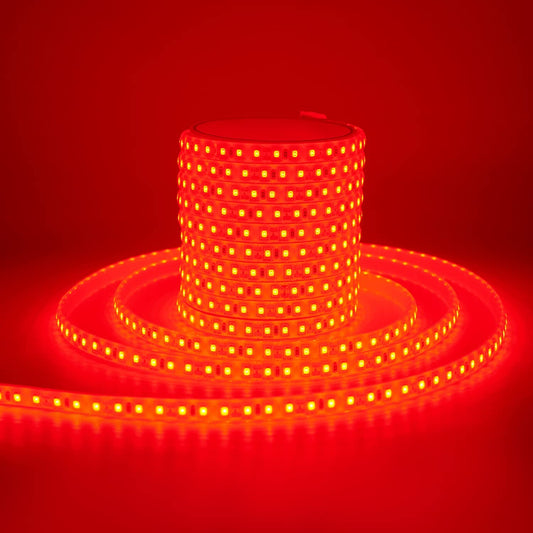 Everbright Red LED Strip Lights 5M /16.4Ft 600SMD Waterproof IP68 Flexible for Bedroom Undercar Lighting Kits Mall Indoor Outdoor House Party Decoration Stage Lights, NO Power Adapter